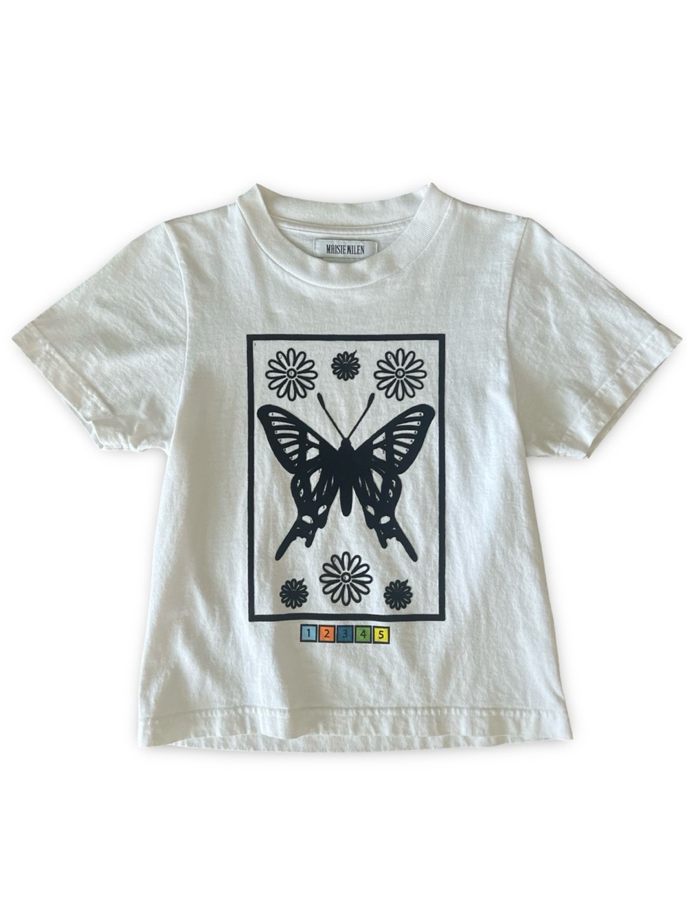 Maisie Wilen Paint by Number Butterfly cotton T-shirt Small Very Good Condition - Picture 9 of 11